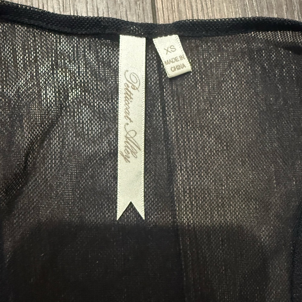 Petticoat Alley 100% Silk Purple Black Sleeveless Top Women’s XS - Picture 2 of 4